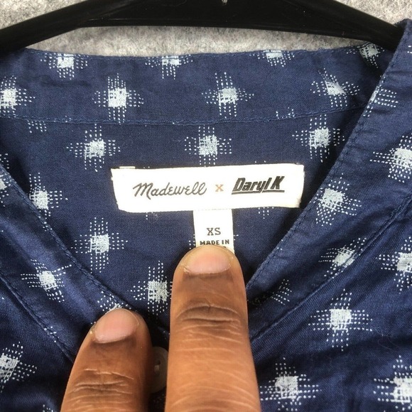 Madewell x Daryl K Button Up Shirt XS Lightweight Casual All Over Print E9105 - Picture 4 of 9